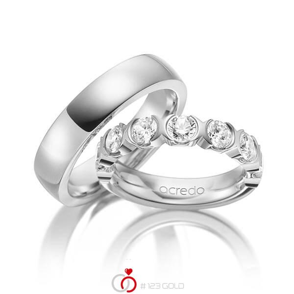 Set in Weissgold 585 mit zus. 1,75 ct. Brillant tw, vs von acredo - A-1581-1 Set in Weissgold 585 mit zus. 1,75 ct. Brillant tw, vs von acredo - A-1581-1