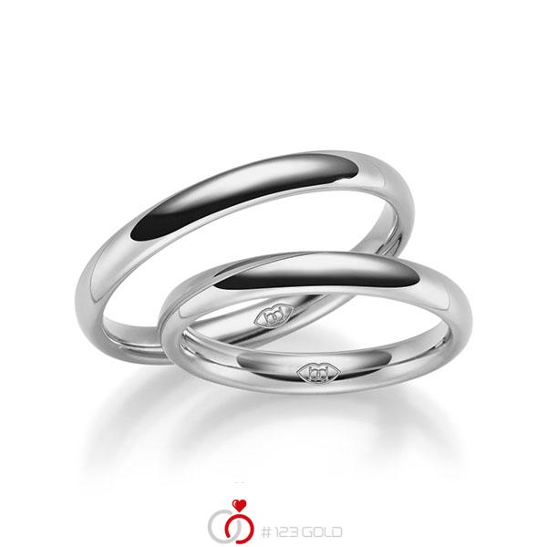 Set Klassieke trouwringen in 600 Platinahoudend metaal (60%) - NP-1160-5 Set Klassieke trouwringen in 600 Platinahoudend metaal (60%) - NP-1160-5
