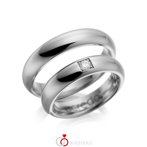 Set klassieke trouwringen in dark grey gold 14 kt. met in totaal 0,1 ct. Briljant tw/si van acredo - A-1028-3 Set klassieke trouwringen in dark grey gold 14 kt. met in totaal 0,1 ct. Briljant tw/si van acredo - A-1028-3