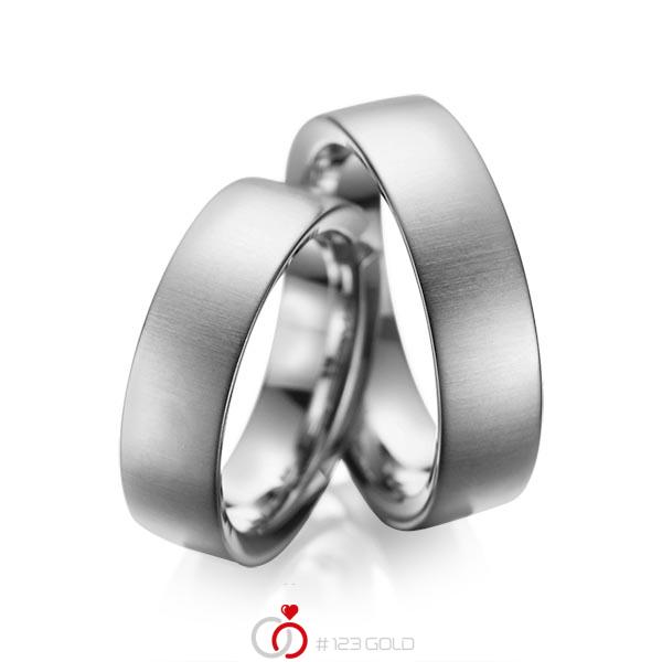 Set klassieke trouwringen in dark grey gold 14 kt. van acredo - A-1084-6 Set klassieke trouwringen in dark grey gold 14 kt. van acredo - A-1084-6