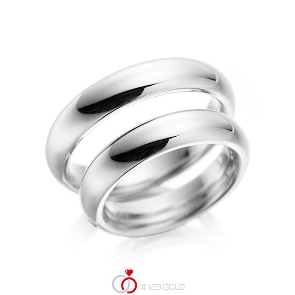 Set klassieke trouwringen in palladium 950 van acredo - A-1079-3 Set klassieke trouwringen in palladium 950 van acredo - A-1079-3