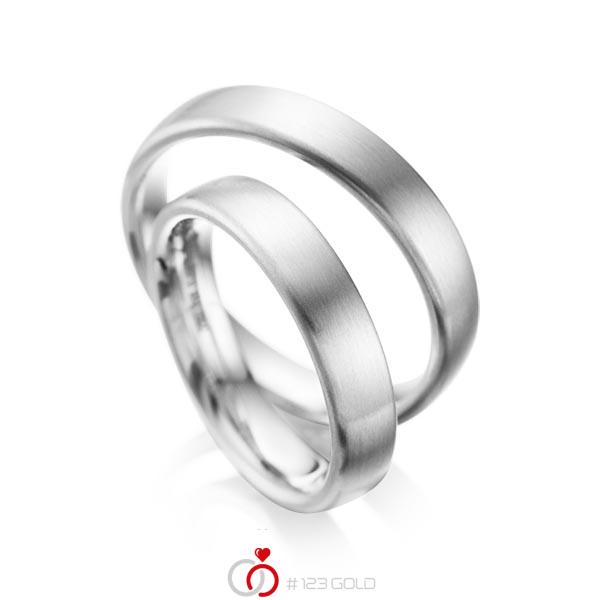 Set klassieke trouwringen in palladium 950 van acredo - A-1081-2 Set klassieke trouwringen in palladium 950 van acredo - A-1081-2