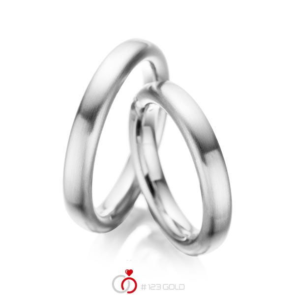 Set klassieke trouwringen in palladium 950 van acredo - A-1082-2 Set klassieke trouwringen in palladium 950 van acredo - A-1082-2