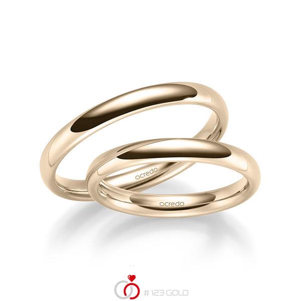 Set klassieke trouwringen in Signature Gold 585 van acredo - S-1263-6 Set klassieke trouwringen in Signature Gold 585 van acredo - S-1263-6