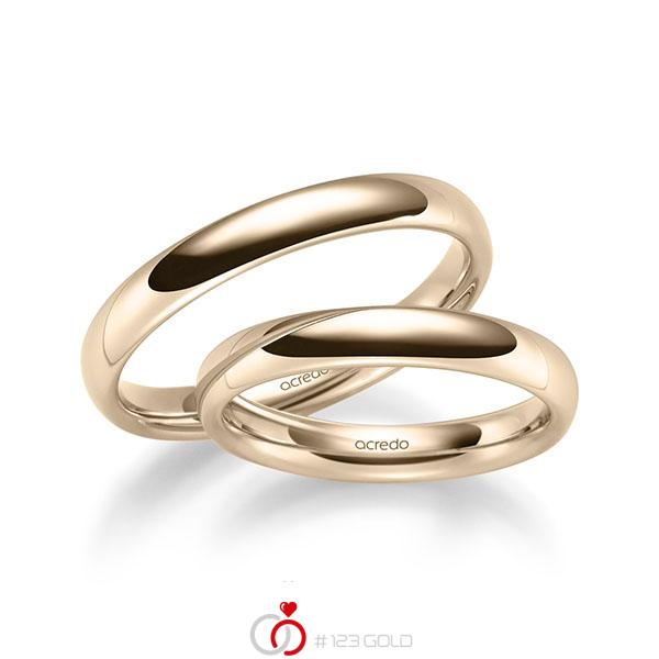 Set klassieke trouwringen in Signature Gold 585 van acredo - S-1264-6 Set klassieke trouwringen in Signature Gold 585 van acredo - S-1264-6
