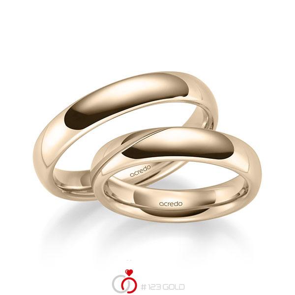Set klassieke trouwringen in Signature Gold 585 van acredo - S-1266-6 Set klassieke trouwringen in Signature Gold 585 van acredo - S-1266-6