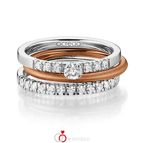 Tri-Set in witgoud 14 kt. met in totaal 0,59 ct. Briljanten & Briljant tw/si van acredo - A-1439-1 Tri-Set in witgoud 14 kt. met in totaal 0,59 ct. Briljanten & Briljant tw/si van acredo - A-1439-1