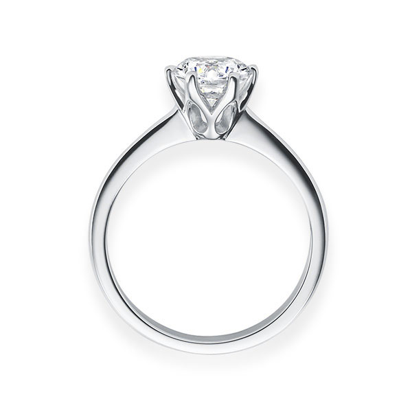 Diamond ring with 6 prong setting