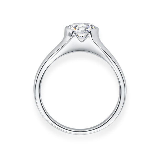 Diamantring mit Zargenfassung