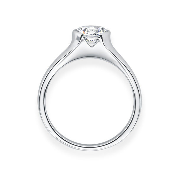 Diamantring mit Zargenfassung