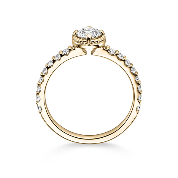 Essentials, Solitaire with stone setting on the side, Breedte: 1,50, Hoogte: 1,50