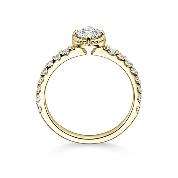 Essentials, Solitaire with stone setting on the side, Breedte: 1,50, Hoogte: 1,50