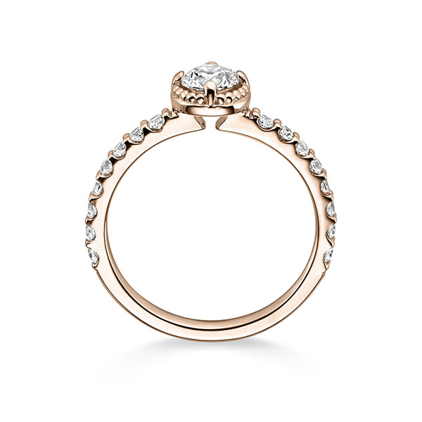 Essentials, Solitaire with stone setting on the side, Breedte: 1,50, Hoogte: 1,50