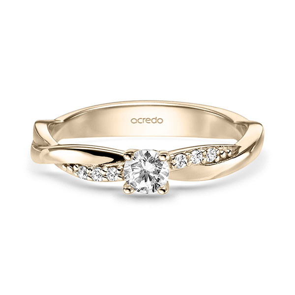 Entwined, 4 prongs, braided ring shank with stone setting, Breedte: 3,00, Hoogte: 1,80