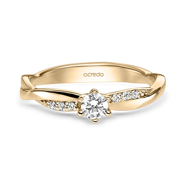 Entwined, 6 prongs, braided ring shank, stonesetting on side, Breedte: 3,00, Hoogte: 1,80