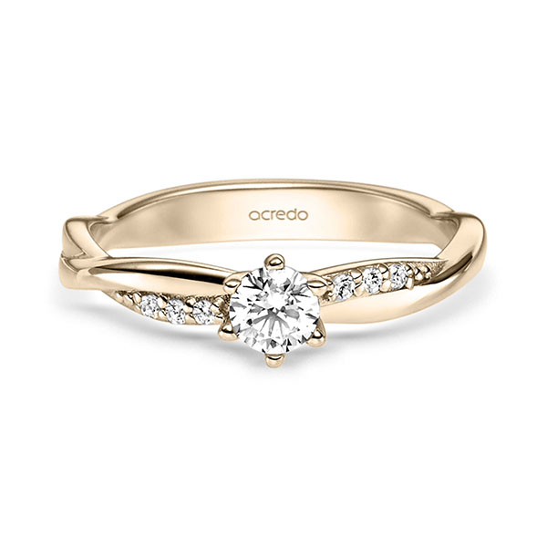 Entwined, 6 prongs, braided ring shank, stonesetting on side, Breedte: 3,00, Hoogte: 1,80