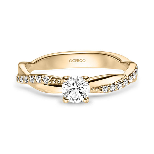 Entwined, 4 Krappen, geflochtene Ringschiene, seitl. Steinbesatz, Breite: 3,00, Höhe: 1,80