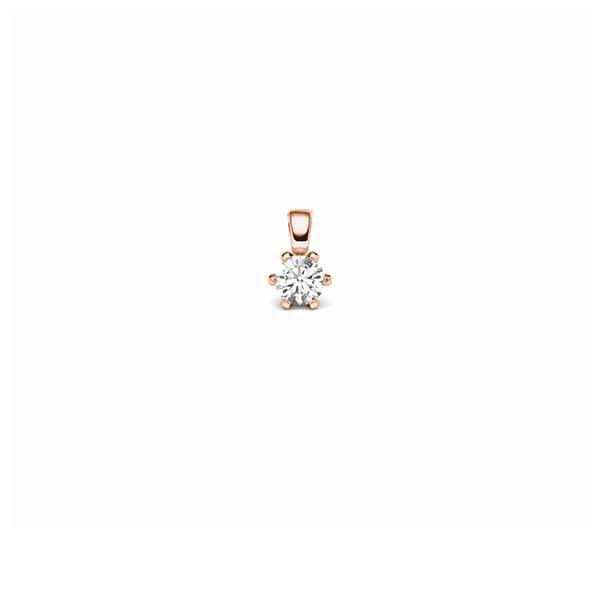 Anhänger Rotgold 585 mit 0,12 ct. tw, si