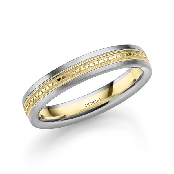 bicolor Trauring/Ehering in Graugold 585 Gelbgold 585 von acredo bicolor Trauring/Ehering in Graugold 585 Gelbgold 585 von acredo