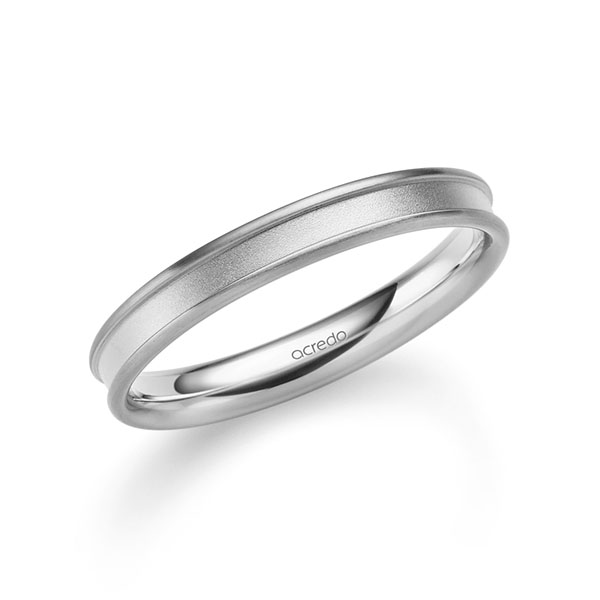 bicolor Trauring/Ehering in Graugold 585 Weißgold 585 von acredo - A-2368-30