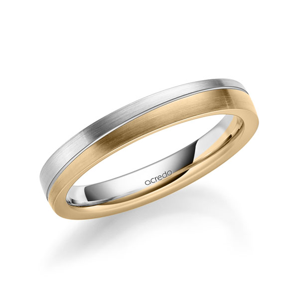 bicolor Trauring/Ehering in Palladium 950 Roségold 750 von acredo - A-1717-15 bicolor Trauring/Ehering in Palladium 950 Roségold 750 von acredo - A-1717-15