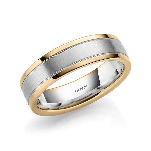 bicolor Trauring/Ehering in Roségold 585 Weißgold 585 von acredo bicolor Trauring/Ehering in Roségold 585 Weißgold 585 von acredo