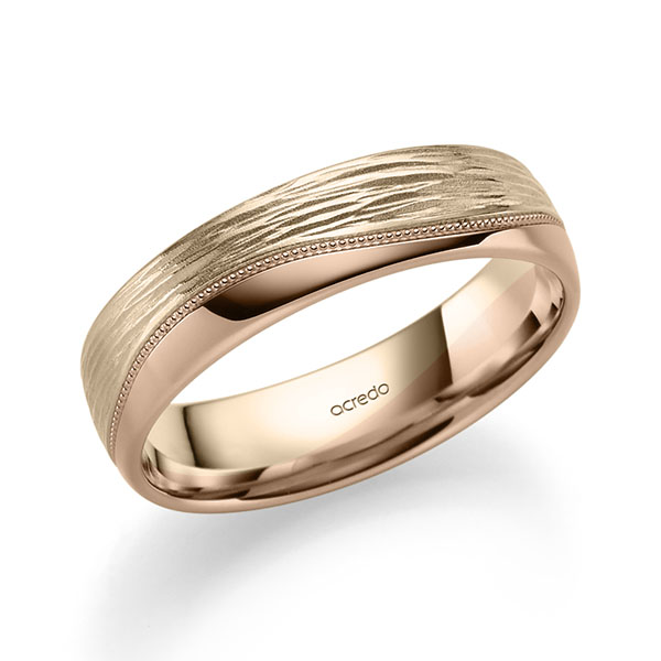 bicolor Trauring/Ehering in Signature Gold 585 Rotgold 585 von acredo