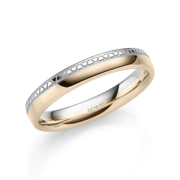 bicolor Trauring/Ehering in Signature Gold 585 Weißgold 585 von acredo