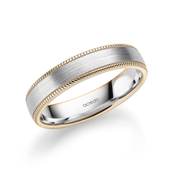 bicolor Trauring/Ehering in Signature Gold 585 Weißgold 585 von acredo