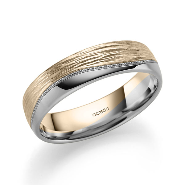 bicolor Trauring/Ehering in Signature Gold 750 Weißgold 750 von acredo - A-2415-23