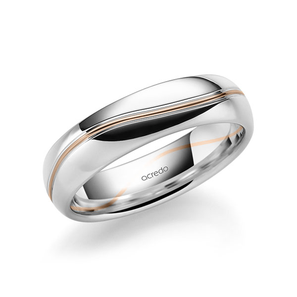 bicolor Trauring/Ehering in Weißgold 585 Rotgold 585 von acredo bicolor Trauring/Ehering in Weißgold 585 Rotgold 585 von acredo
