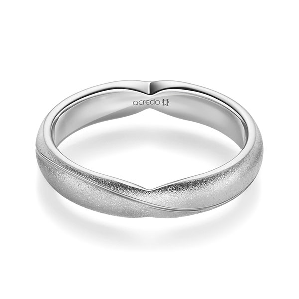 Bicolor trouwring in witgoud 14 kt. grijsgoud 14 kt. van acredo