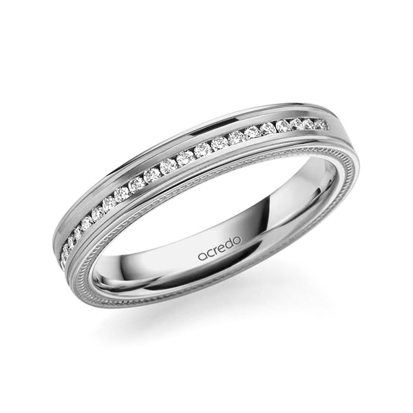 classic memoire wedding band in Gray gold 14K 585 1000 half set