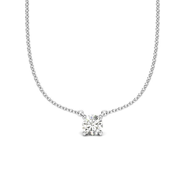 collier met hanger in witgoud 14 kt. met in totaal 0,25 ct. Briljant tw/si van acredo