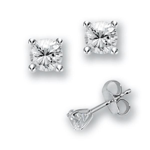 3.00 CT Labor Gewachsene Diamant-Ohrstecker: 14K Gelbgold Solitär Ohrringe - Österreich