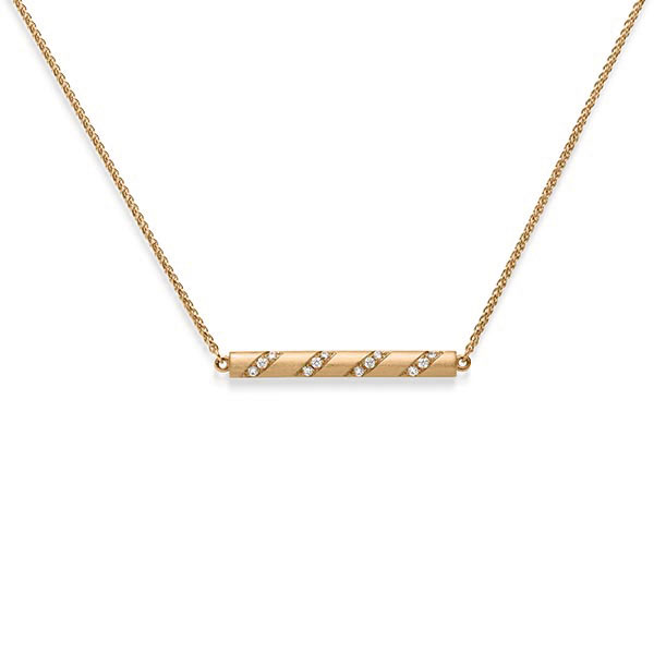 Hanger in roségoud 14 kt. met in totaal 0,192 ct. tw/si van acredo Hanger in roségoud 14 kt. met in totaal 0,192 ct. tw/si van acredo