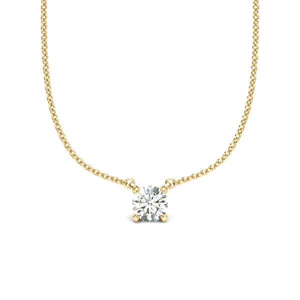 Kette mit Anhänger in Gelbgold 585 mit 0,3 ct. Brillant tw, si von acredo - A-2061-25