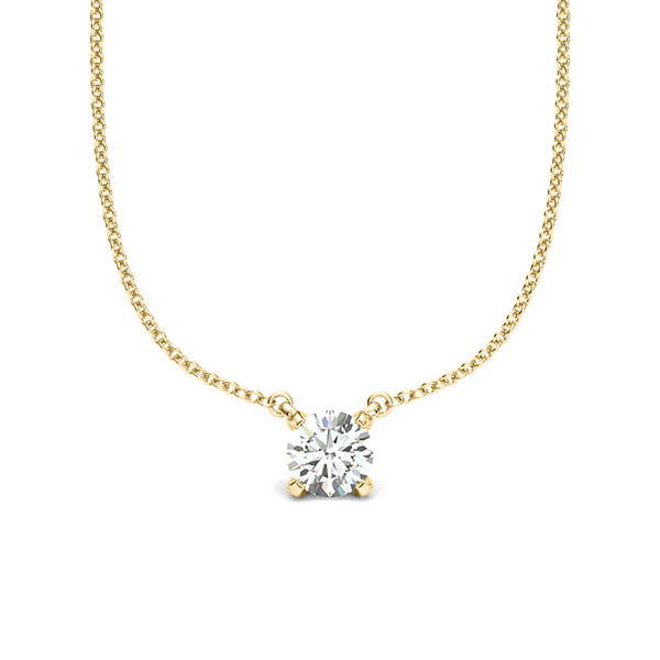 Kette mit Anhänger in Gelbgold 585 mit 0,4 ct. Brillant tw, si von acredo