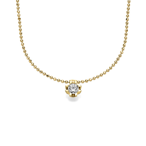Kette mit Anhänger in Gelbgold 585 mit 0,5 ct. Brillant tw, si von acredo - A-1566-3