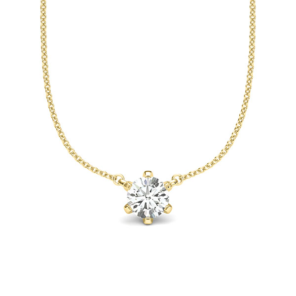 Kette mit Anhänger in Gelbgold 585 mit 0,5 ct. Brillant tw, si von acredo