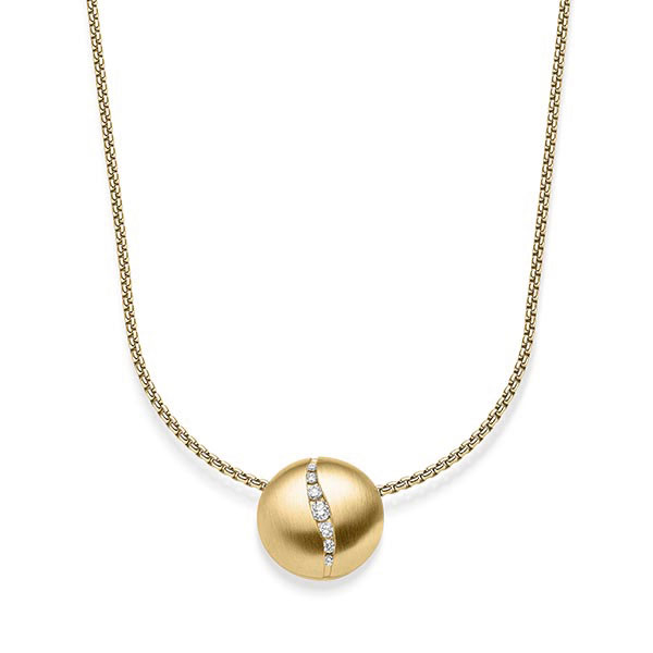 Kette mit Anhänger in Gelbgold 585 mit zus. 0,086 ct. tw, si von acredo Kette mit Anhänger in Gelbgold 585 mit zus. 0,086 ct. tw, si von acredo