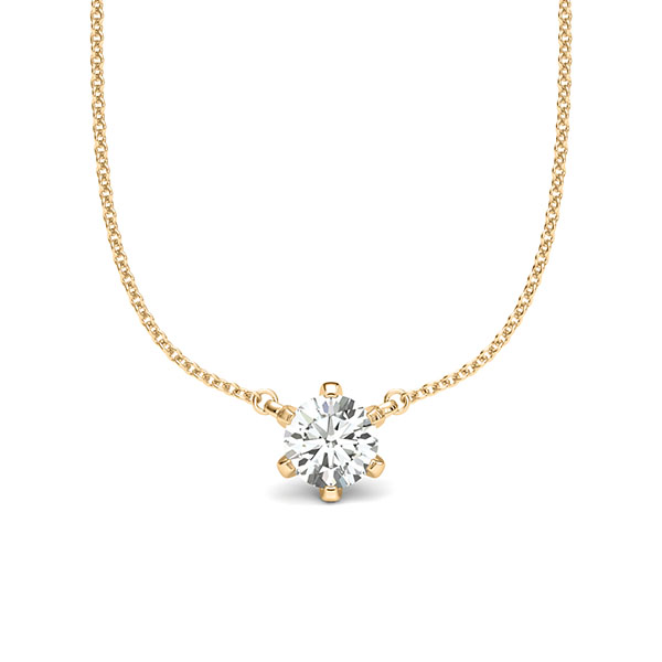 Kette mit Anhänger in Roségold 585 mit 0,5 ct. Brillant tw, si von acredo