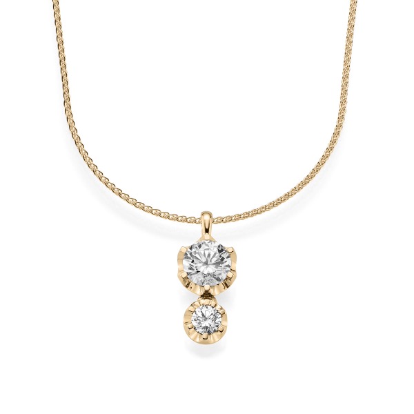 Kette mit Anhänger in Roségold 585 mit zus. 0,5 ct. Brillant tw, si von acredo