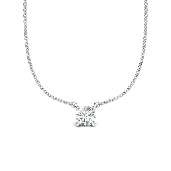 Kette mit Anhänger in Weißgold 585 mit 0,3 ct. Brillant tw, si von acredo