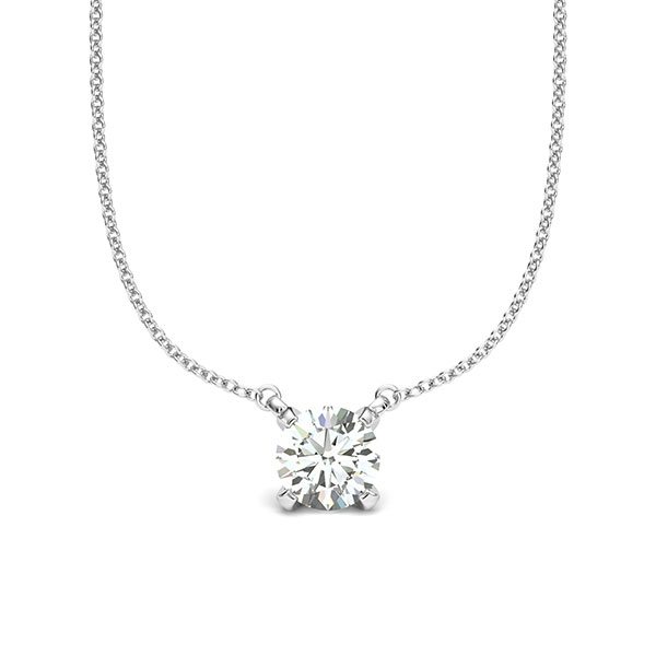 Kette mit Anhänger in Weißgold 585 mit 0,7 ct. Brillant tw, si von acredo