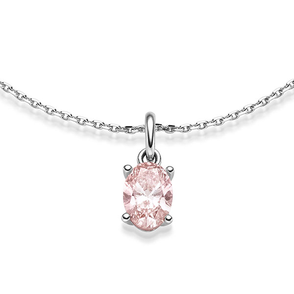 Kette mit Anhänger in Weißgold 750 mit zus. 1 ct. von acredo