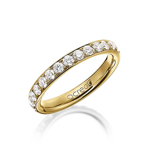 klassieke Memoire-trouwring in geelgoud 916 volledig gezet met in totaal 1,35 ct. Briljant r,if van acredo - A-1255-1 klassieke Memoire-trouwring in geelgoud 916 volledig gezet met in totaal 1,35 ct. Briljant r,if van acredo - A-1255-1