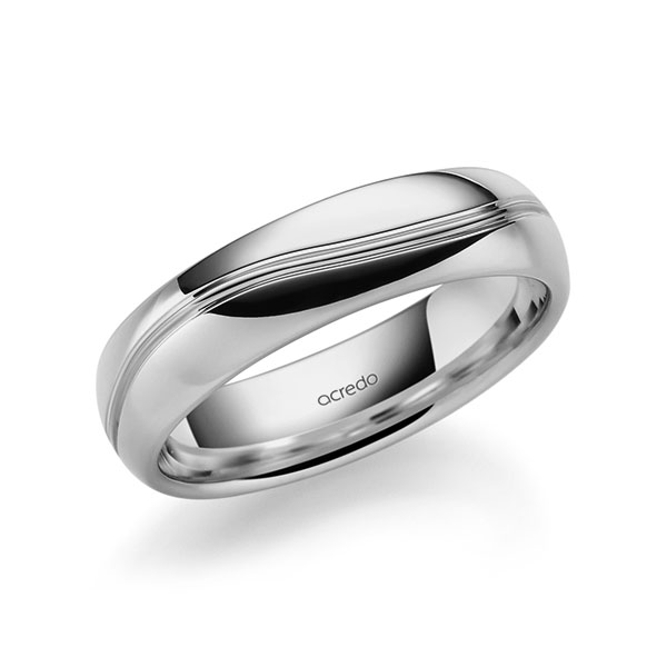Klassieke trouwring in 600 Platinahoudend metaal (60%) van acredo - A-1711-19