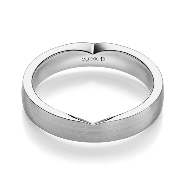 Klassieke trouwring in 600 Platinahoudend metaal (60%) van acredo
