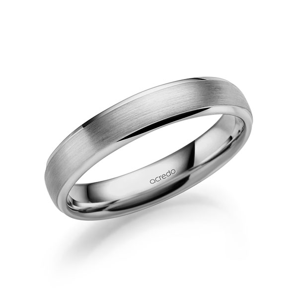 Klassieke trouwring in 600 Platinahoudend metaal (60%) van acredo - A-2400-29